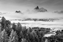 Grand Teton and layers of Fog, Snake River Overlook von Danita Delimont