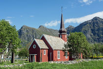 Flakstad Kirche auf den Lofoten von Christoph  Ebeling