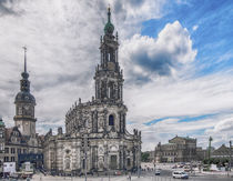 Hofkirche und Semperoper by Barbara Pfannstiel