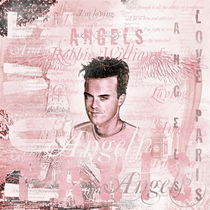 Robbie Angels Vintage Design In Pink by gittagsart