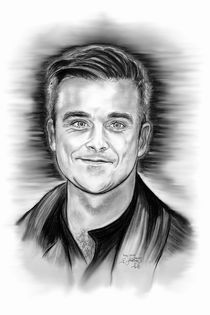 Robbie Williams In Black And White von gittagsart