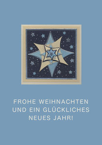 Weihnachtskarte blauer Stern von seehas-design