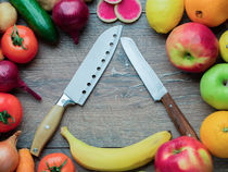 Selection of fresh vegetables, fruit and citrus for a healthy diet. by Sergii Petruk