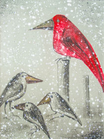 Wintereinbruch - Ravens in the snow von Chris Berger