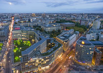 Potsdamer Platz, Panoramablick vom Kollhoff Tower auf Leibziger Platz, Berlin  by travelstock44