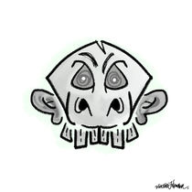 Big Eared Skull von Vincent J. Newman