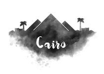 Cairo Watercolor City Skyline von Kursat Unsal