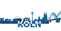 Köln Skyline Silhouette in abstrakten Style von M.  Bleichner