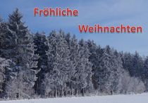 Weihnachtspostkarte Winterwald 2 von kattobello