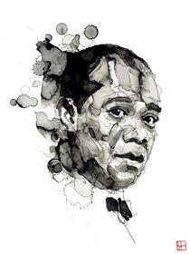 Portrait of Louis Armstrong by Philippe Debongnie