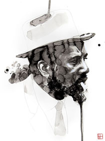 Portrait of Thelonious Monk von Philippe Debongnie