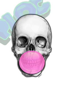 Bubble Gum Skull von Camila Oliveira