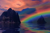 rainbow before landscape von kunstmarketing