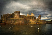 Storm Brewing Over Caerphilly Castle by Ian Lewis