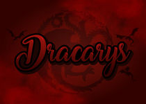 Game of thrones Text Art - Dracarys by mequem design
