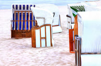 Strandkörbe an der Ostsee - Beach chairs on the Baltic Sea von Thomas Klee