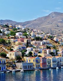 Symi houses by Anna Zamorska