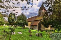 The Churchyard at St Laurence Tidmarsh by Ian Lewis