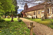 The Church At Tidmarsh in Berkshire by Ian Lewis