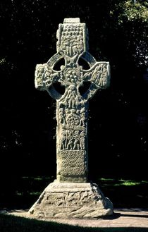 Celtic High Cross at Kells, Ireland by David Lyons