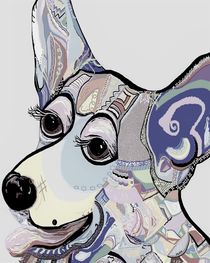 Corgi in Denim Colors by eloiseart