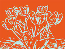 Blumen Poster Tulpen orange von Robert H. Biedermann