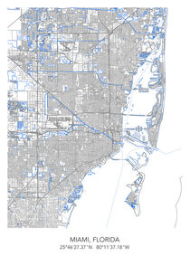 Miami map von Dennson Creative