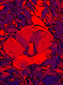 Blumen Poster Red Hibiskus 2 - WelikeFlowers von Robert H. Biedermann