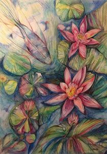 Prickly water lily 3 von Myungja Anna Koh