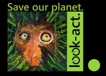 Save our planet. Look and act. Rainforest Motiv by Christian Seebauer