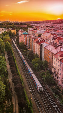 The Train Going Under Vysehrad von Tomas Gregor