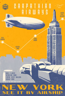 New York by Airship von Paul Martinez