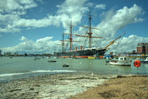 HMS Warrior at Portsmouth Harbour  by Rob Hawkins