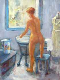 Rückenakt die Toilette by alfons niex