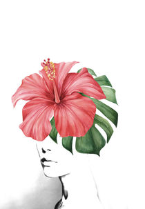 Hibiscus portrait collage von dreamyfaces