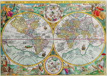  vintage World map, 1690 von dreamyfaces