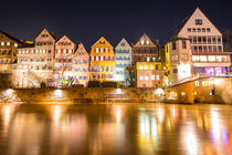 Tübingen bei Nacht an der Neckarbrücke von mindscapephotos