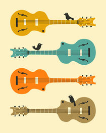 BIRDS ON GUITAR STRINGS by jazzberryblue