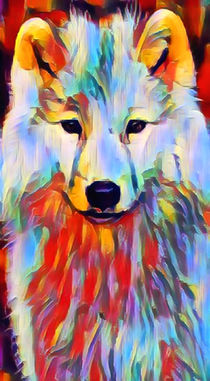 Wolf Portrait von Chris Butler