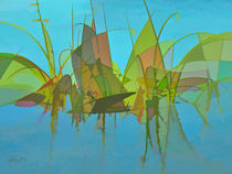 Abstract Swamp Reeds by Rosalie Scanlon
