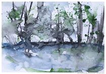 Watercolor Landscape 3818/1 von Sue San