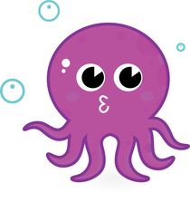 Cute little Octopus, with smile by Jana Guothova