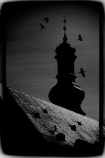 Kirchturmsilhouette im Mondlicht  by Bastian  Kienitz