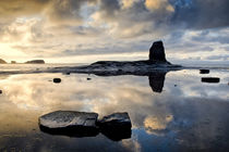 Black Nab at sunset, Saltwick Bay, England (8) von chris-drabble