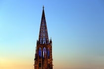 Illuminierter Münsterturm Freiburg von Patrick Lohmüller