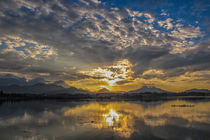 Sonnenuntergang am Hopfensee II - Ostallgäu by Christine Horn