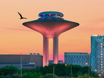 Hyliee Wasserturm bei Sonnenuntergang von Christian Mueller