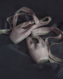 Old pink ballet shoes by Jarek Blaminsky
