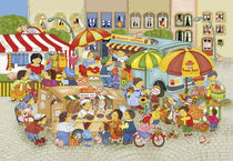 Wimmelbild_Markttag von Marion Krätschmer