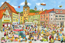 Wimmelbild_Sommer in der Stadt von Marion Krätschmer